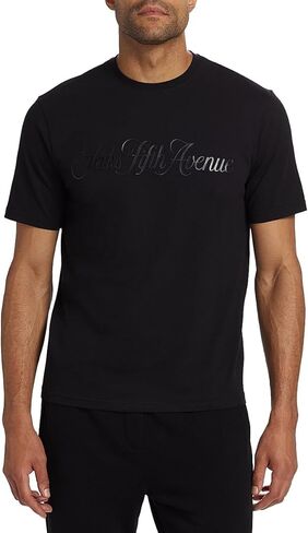 تي شيرت SAKS FIFTH AVENUE COLLECTION بشعار Crewneck in Saudi Arabia