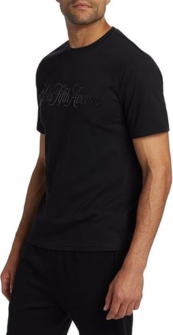تي شيرت SAKS FIFTH AVENUE COLLECTION بشعار Crewneck in Saudi Arabia