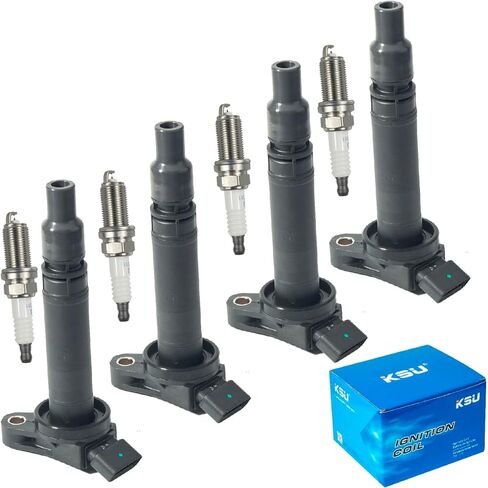 KSU Ignition Coil Pack with Iridium Spark Plug Lexus Sc430 Gx470 Gs430 Lx470 Ls430 Land Cruiser Tundra Sequoia 4runner 4.3L 4.7L V8 UF230 9091902230 in Saudi Arabia