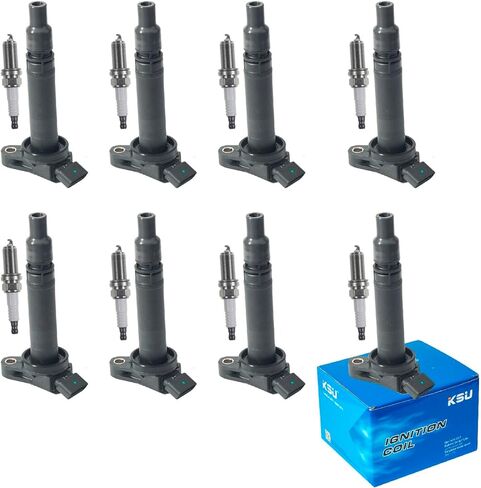 KSU Ignition Coil Pack with Iridium Spark Plug Lexus Sc430 Gx470 Gs430 Lx470 Ls430 Land Cruiser Tundra Sequoia 4runner 4.3L 4.7L V8 UF230 9091902230 in Saudi Arabia