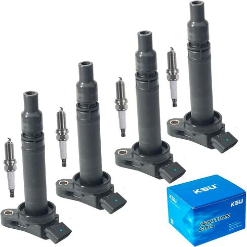 KSU Ignition Coil Pack with Iridium Spark Plug Lexus Sc430 Gx470 Gs430 Lx470 Ls430 Land Cruiser Tundra Sequoia 4runner 4.3L 4.7L V8 UF230 9091902230 in Saudi Arabia