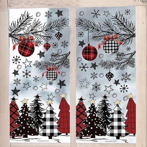 78PCSChristmas نافذة يتمسك عيد الميلاد الجدار ملصق عطلة زينة متعددة العناصر أجراس شجرة عيد الميلاد قابلة لإعادة الاستخدام ثابت يتمسك غير لاصقة المنزل شرفة غرفة نوم احتفالية مجموعة ديكور موسمية in Saudi Arabia
