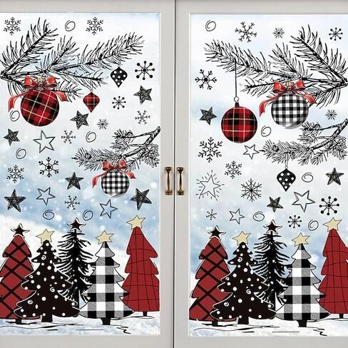 78PCSChristmas نافذة يتمسك عيد الميلاد الجدار ملصق عطلة زينة متعددة العناصر أجراس شجرة عيد الميلاد قابلة لإعادة الاستخدام ثابت يتمسك غير لاصقة المنزل شرفة غرفة نوم احتفالية مجموعة ديكور موسمية in Saudi Arabia