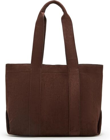 Madden Girl Women's ASLOANE Tote, Shoulder Bag, Brown Suede, Medium in Saudi Arabia