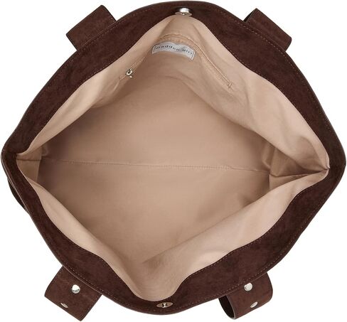 Madden Girl Women's ASLOANE Tote, Shoulder Bag, Brown Suede, Medium in Saudi Arabia