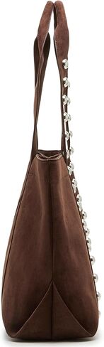 Madden Girl Women's ASLOANE Tote, Shoulder Bag, Brown Suede, Medium in Saudi Arabia