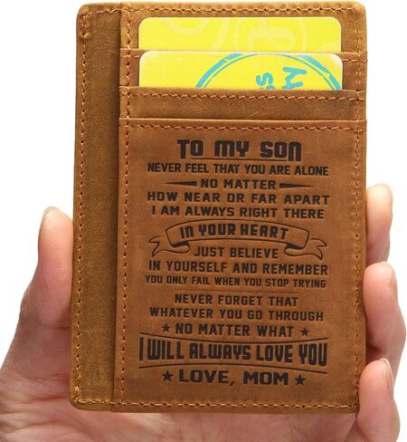 محافظ FAYERXL البسيطة هدية للابن والابنة من Mom Dad Slim Wallet ومحفظة الجيب الأمامي RFID in Kuwait