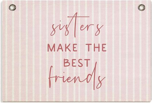 Boys Room Decor- Brothers Make the Best Friends Banner, Linen Canvas Banner Wall Hanging Flag Decor for Nursery Toddler Baby Little Boys Bedroom Playroom (Blue-Brothers, 30x20inch) in Saudi Arabia