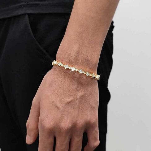 Tennis Bracelets for Women Trendy Blue Sapphire Gemstone Rhinestone Dainty Silver Bangle Prom Wedding Jeweley Gifts for Birthday Christmas Stocking Stuffers in Saudi Arabia