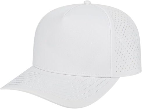 Cap America i8540 Premium Water-Resistant Perforated Medium Profile 5-Panel Cap w/UV Guard & Adjustable Snapback in Saudi Arabia