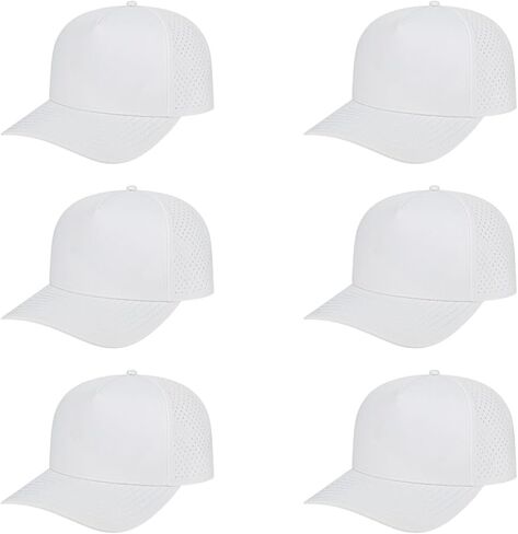 Cap America i8540 Premium Water-Resistant Perforated Medium Profile 5-Panel Cap w/UV Guard & Adjustable Snapback in Saudi Arabia
