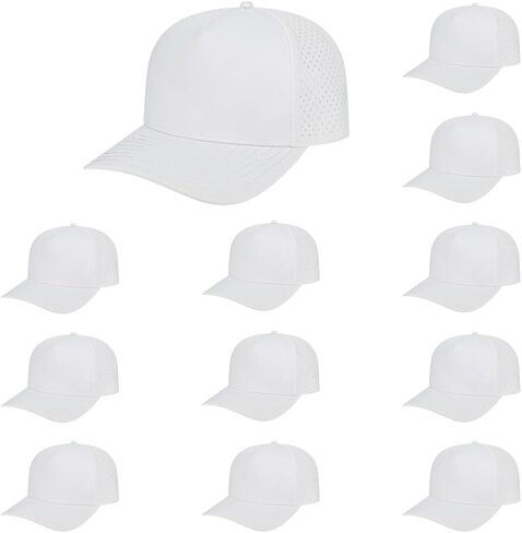 Cap America i8540 Premium Water-Resistant Perforated Medium Profile 5-Panel Cap w/UV Guard & Adjustable Snapback in Saudi Arabia
