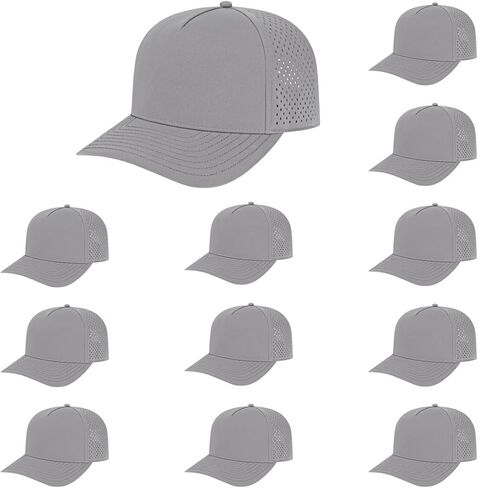 Cap America i8540 Premium Water-Resistant Perforated Medium Profile 5-Panel Cap w/UV Guard & Adjustable Snapback in Saudi Arabia