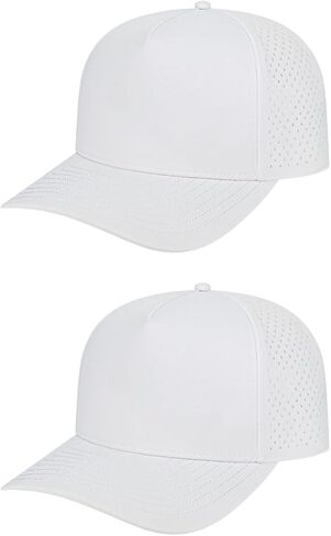 Cap America i8540 Premium Water-Resistant Perforated Medium Profile 5-Panel Cap w/UV Guard & Adjustable Snapback in Saudi Arabia