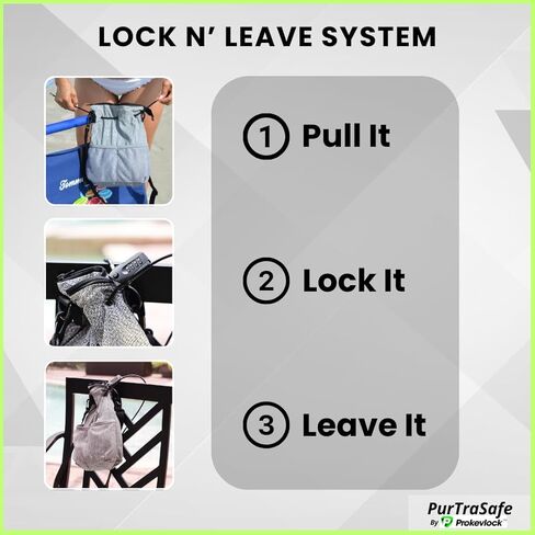 Prokevlock PurTraSafe Anti-Theft Crossbody Purse, UHMWPE & HPPE level V Material, Gray, Portable Key Lock Storage Purse for Travel, Camping, Pool, Beach, and More in Saudi Arabia