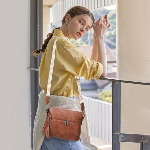 GAEKEAO Crossbody Purses for Women Medium Crossbody Bag Vegan Leather Women's Travel Purse Built in Wallet with Tassel in Saudi Arabia