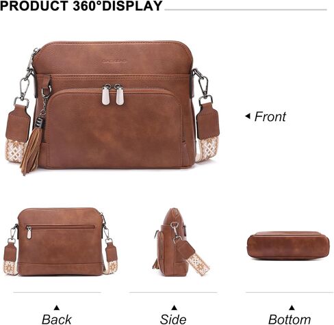 GAEKEAO Crossbody Purses for Women Medium Crossbody Bag Vegan Leather Women's Travel Purse Built in Wallet with Tassel in Saudi Arabia
