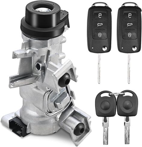 Ignition Switch Lock Cylinder 1K0905851B for Volkswagen VW Jetta 2.5 GTI MK5 Rabbit Golf EOS Tiguan Audi A3 R8 Ignition Starter Switch Replace 1K0905865 5Q0905865A Ignition Lock Cylinder with Key in Saudi Arabia