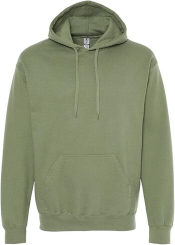 Gildan Mens Softstyle Hooded Sweatshirt, M, Military Green in Saudi Arabia