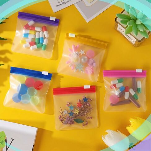 25pcs Blue Pill Bags for Travel, Small resealable Medicine Organizer with writable Labels in Saudi Arabia