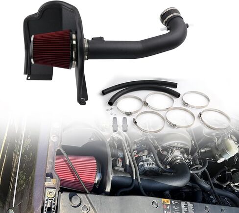 Cold Air Intake System & Heat Shield for 2014-2019 Chevy/GMC/Cadillac 5.3L 6.2L V8 (Silverado 1500, Suburban, Tahoe, Sierra 1500, Yukon, Yukon Denali, Escalade) Black in Kuwait