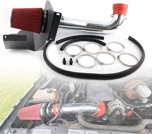 Cold Air Intake System & Heat Shield for 2014-2019 Chevy/GMC/Cadillac 5.3L 6.2L V8 (Silverado 1500, Suburban, Tahoe, Sierra 1500, Yukon, Yukon Denali, Escalade) Black in Kuwait