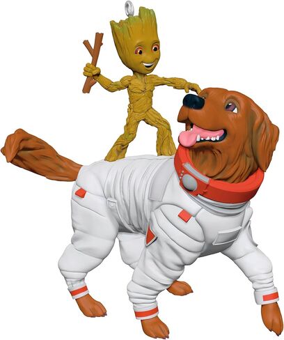 Hallmark Keepsake Christmas Ornament 2025, Marvel Guardians of The Galaxy Groot and Cosmo, Gifts for Marvel Fans in Kuwait