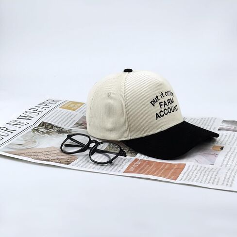 SoGoNati Corduroy Embroidered Baseball Cap, Vintage Adjustable Snapback Dad Hat for Men Women, Classic Cord Hat Funny Gifts in Saudi Arabia