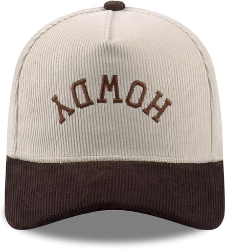 SoGoNati Corduroy Embroidered Baseball Cap, Vintage Adjustable Snapback Dad Hat for Men Women, Classic Cord Hat Funny Gifts in Saudi Arabia