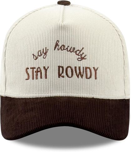 SoGoNati Corduroy Embroidered Baseball Cap, Vintage Adjustable Snapback Dad Hat for Men Women, Classic Cord Hat Funny Gifts in Saudi Arabia