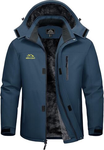 MAGCOMSEN Men's Winter Ski Jacket Waterproof Snow Jackets Fleece Insulated Coats Outdoor Snowboard Warm Parka Raincoat in Saudi Arabia