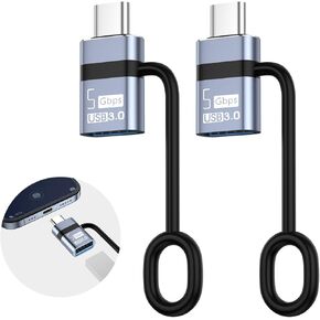 USB to USB C3.0 Adapter 2 Packs, Type-C Male to USB 3.0 Female Adapter, Compatible with MacBook Pro, MacBook Air,Phone 15 16,Pad Pro and More Type C or Thunderbolt 3 Devices in Kuwait