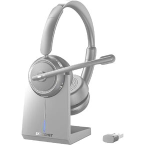 Wireless Headset with Mic for Work, Bluetooth Headphones with Microphone, Wireless Headset with USB Dongle for Work/Home/Call Center/PC/Computer/Zoom/Teams in Kuwait