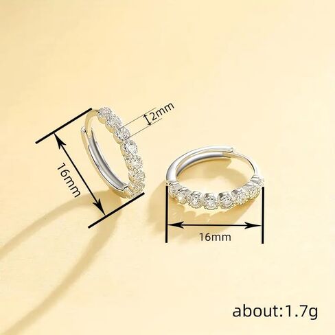 Women's 925 Sterling Silver Exquisite Hoop Earrings, Set With Dazzling Cubic Zirconia, Lightweight And Hypoallergenic, Fashion Women's Jewelry For Daily And Wedding Wear, The Best Gift For Your Wife Or Friends in Saudi Arabia