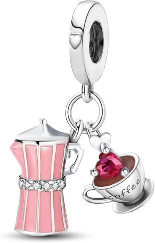 1Pc Silver Charm Fashionable Coffee for Women Bracelets Bangles DIY And Daily Outfit Matching Jewelry Decoration For Women Gift For Mom in Saudi Arabia