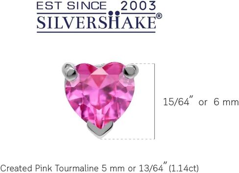 Silvershake صغيرتي 5 مم شكل قلب 925 أقراط فضة in Kuwait