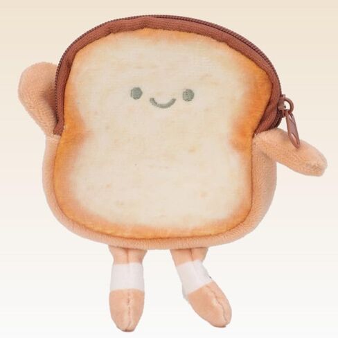 Cartoon Cute Plush Toast Coin Purse Keychain Mini Bread Doll Backpack Hanging Pendant Decoration in Saudi Arabia