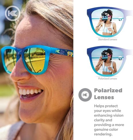 نظارات شمسية مستقطبة للأطفال من Knockaround SpongeBob SquarePants Premium - عدسات مقاومة للصدمات وحماية كاملة من الأشعة فوق البنفسجية 400 in Kuwait