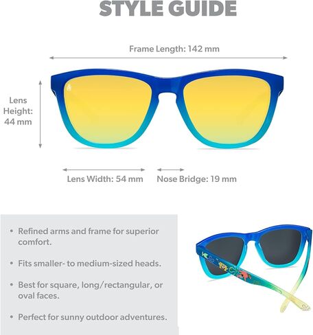نظارات شمسية مستقطبة للأطفال من Knockaround SpongeBob SquarePants Premium - عدسات مقاومة للصدمات وحماية كاملة من الأشعة فوق البنفسجية 400 in Kuwait