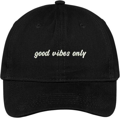 متجر الملابس العصرية Good Vibes Only قبعة قطنية مطرزة وقابلة للتعديل in Saudi Arabia
