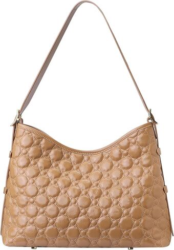Royal Bagger Genuine Cow Leather Quilted Crossbody Bag for Women, Large Capacity Tote Handbag, Fashion Shoulder Purse 3267 in Saudi Arabia
