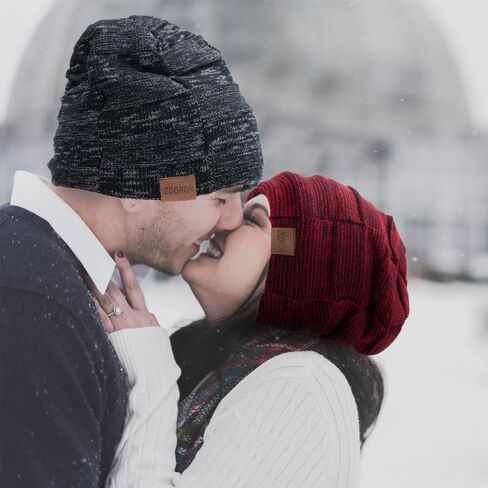 Slouchy Warm Beanie for Men & Women Fleece-Lined Winter Ski Cap, Soft Knit Skull Hat in Saudi Arabia