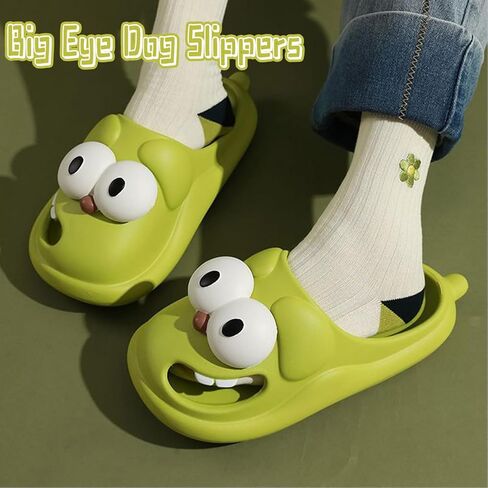 ETYGHY Kissing Slippers for Couples, 3D Big Eye Dog Tongue Slippers Couples, Non-Slip Stylish Slippers for Women Men in Saudi Arabia