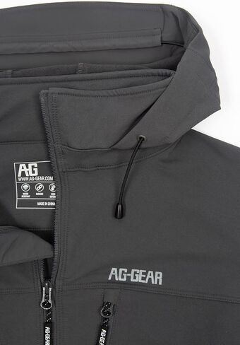 سترة AG-GEAR للرجال F5، نسيج قطني طويل من الخارج وناعم من الداخل، مقاوم للبقع، والرياح، ومقاوم للماء، ومعطف أداء بسحاب كامل in Kuwait