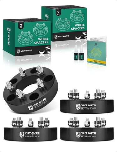 YHTAUTO 5x135 to 5x4.5 Wheel Adapters 1.5 inch Fit Ford, Lincoln Models, F-150 97-03, Expedition 97-02, Navigator 98-02, Blackwood 02, Wheel Spacers w/ M12x1.5 12.9 Studs, 87.1mm center bore 5Lug 2PCS in Saudi Arabia