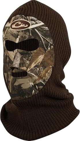 Drake Waterfowl Unisex LST Face Mask - Warm Stretch-Fit Heavyweight Fleece & Poly-Knit Camo Outdoor Hunting Balaclava, OSFM, Realtree Max-5 in Saudi Arabia