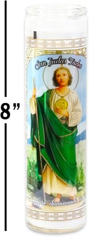 Generic 3 Pack San Judas Tadeo 8 Inch White Religious Candles - Saint Jude Candles for Vigils, Prayers, Blessing Ceremonies, Church Services & More in Saudi Arabia