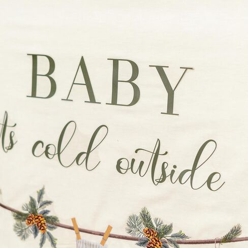 ملصق حائط من Capiont Baby It's Cold Outside - ملصق تزيين لحفلات عيد الميلاد وحفلات استقبال المولود الجديد، ملصق شتوي وندرلاند يكشف عن الجنس ملصق عجائب الشتاء لقوس البالون صورة خلفية الدعامة (الطفل بارد) in Saudi Arabia