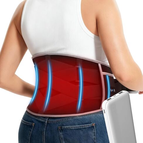 وسادة التدفئة للمدلكات الخلفية: وسادة التدفئة الكهربائية لتلدف تقلصات أسفل الظهر مع 9 مستويات حرارة و 4 إعدادات مؤقت - وسادة ساخنة يمكن ارتداؤها للنساء الرجال in Kuwait