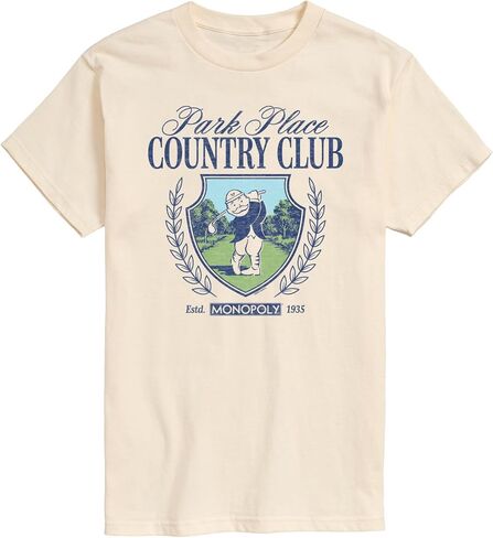 مونوبولي - كونتري كلوب - تي شيرت رجالي برسومات بأكمام قصيرة in Kuwait
